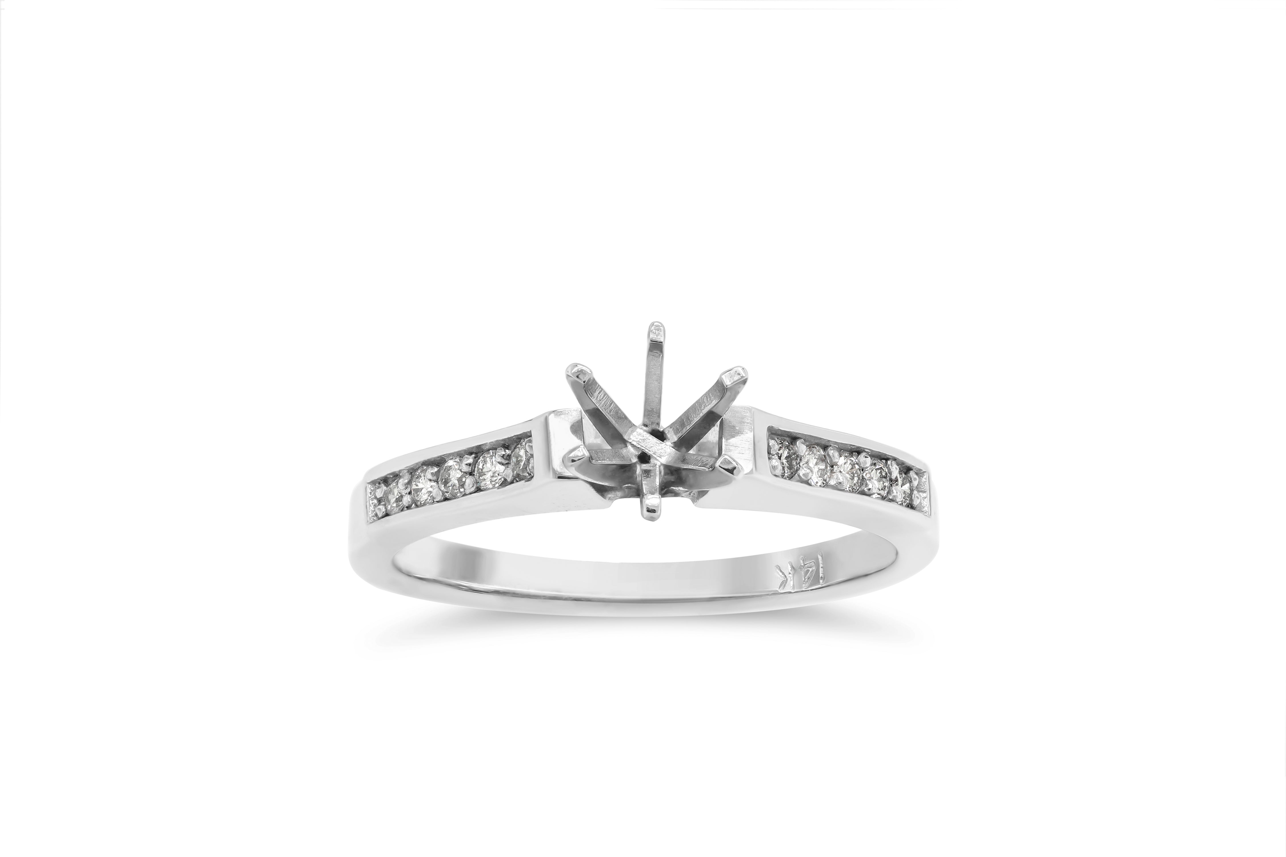 Six Prong Solitaire Setting – Knife Edge Band Setting 8mm - Gems Unique